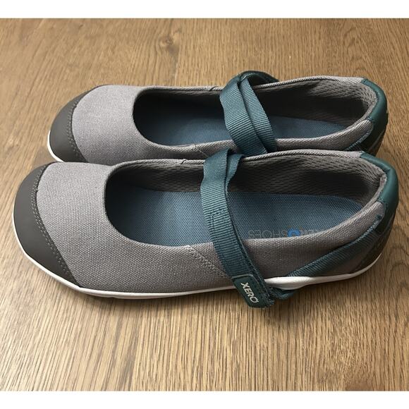 Xero Shoes Women’s 8.5 Cassie Mary Jane Barefoot Minimalist Moon Mist Canvas - Picture 5 of 13